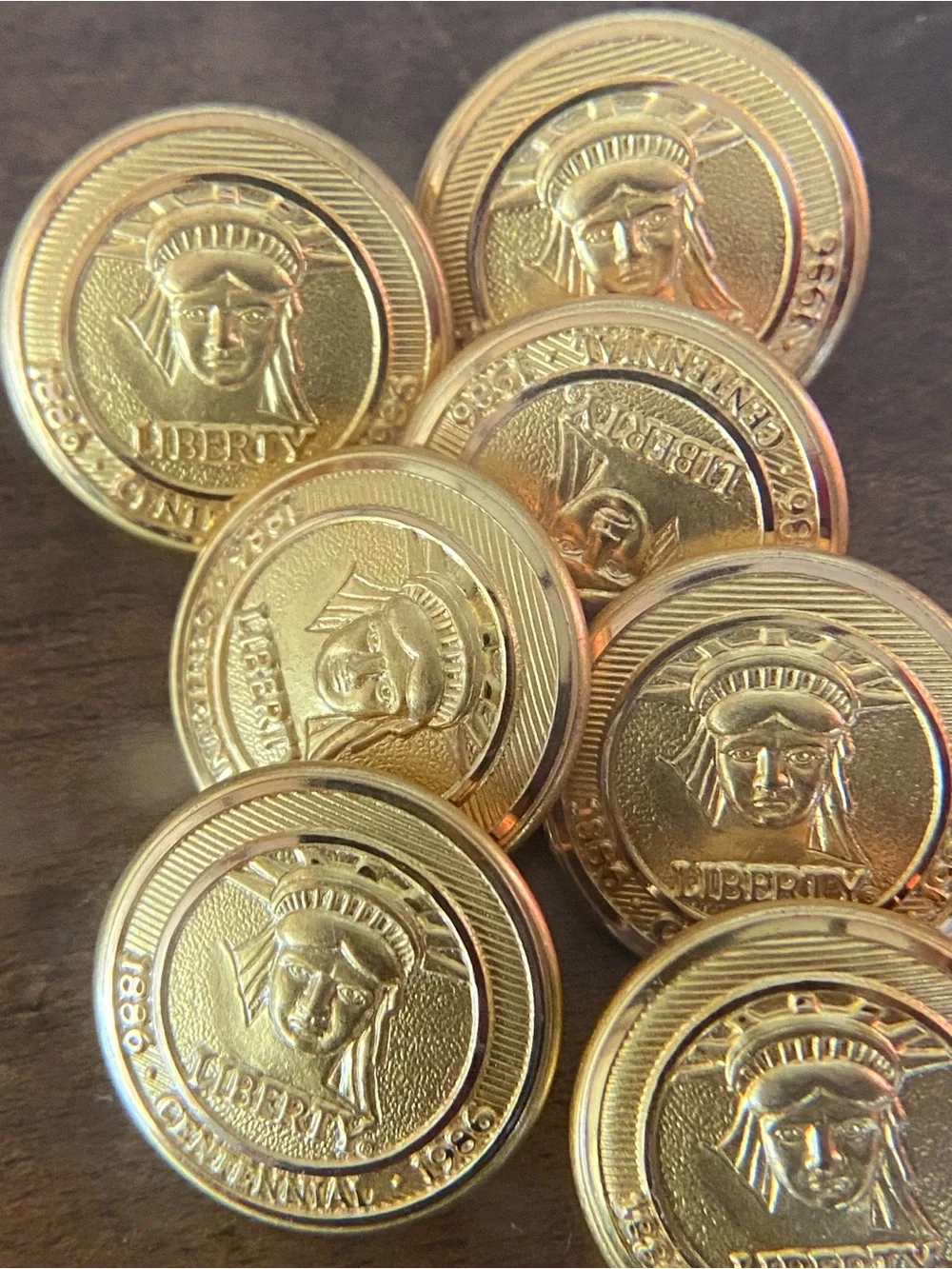 Waterbury CT Button Co 1986 Statue of Liberty Centennial Commemorative Buttons